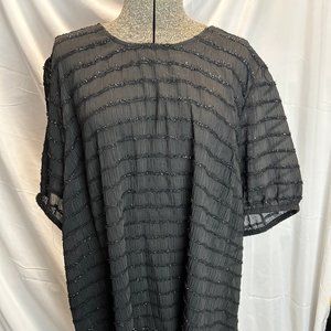 NWT Torrid Abbey  Black Chiffon Stripe  Size 3x 22/24